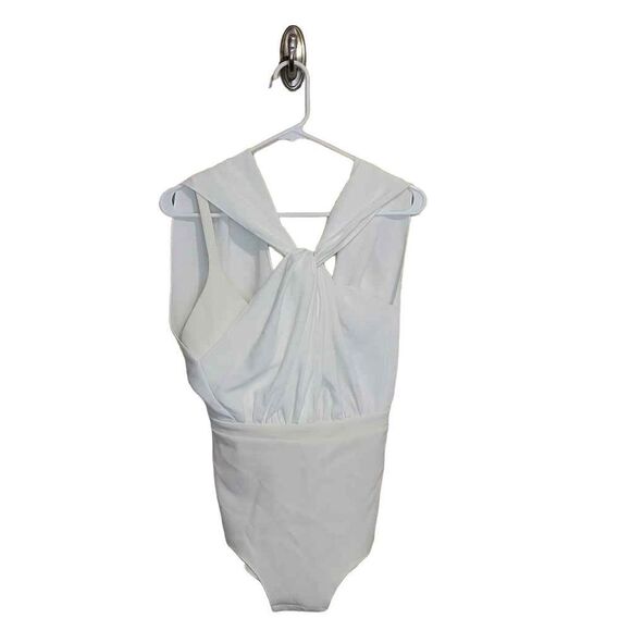 A.W.A.K.E Mode Twisted Asymmetric Crepe Bodysuit - Picture 1 of 9